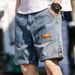 Men's Clothing denim shorts thin loose trendy brand workwear shorts men's five-point pants_voghion.com