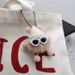 Pingente de pelúcia em forma de bola de carvão pequena e idiota, pingente de chaveiro de carro, pingente de desenho animado, rede vermelha, pingente de pelúcia_voghion.com