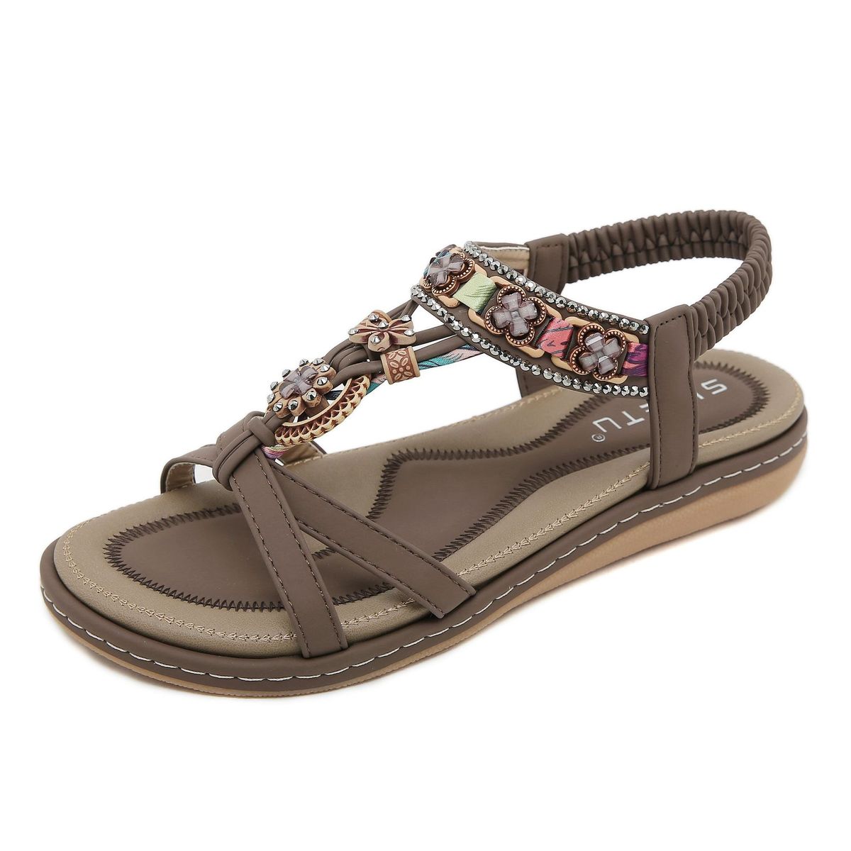 W676-1 New Summer 2025 Bomi Xian Rhinestone Comfortable Casual Beach Flat Sandals For Women_voghion.com