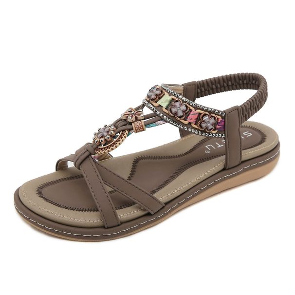 W676-1 New Summer 2025 Bomi Xian Rhinestone Comfortable Casual Beach Flat Sandals For Women_voghion.com
