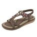 W676-1 New Summer 2025 Bomi Xian Rhinestone Comfortable Casual Beach Flat Sandals For Women_voghion.com