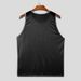 2025 Summer Men's Sports Solid Color Mesh Top Lightweight Sleeveless Slim Sexy See-through Vest_voghion.com
