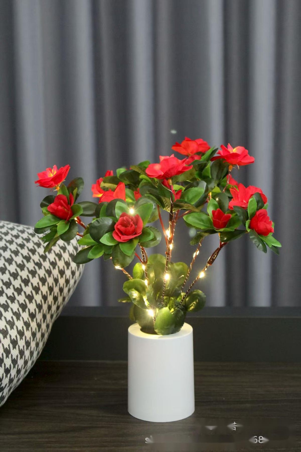 Gardenia Azalea Rose Battery-Powered Night Light High-End Atmosphere Romantic Valentine Internet Celebrity Gift Table_voghion.com