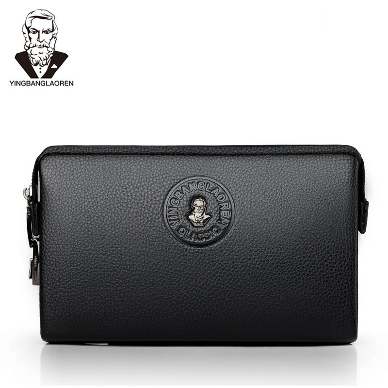 Men's ClutchBag Wrist Bag Anti-theft Combination Lock Men's Handbag Large Capacity Business Clutch Bag_voghion.com