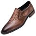 Elegante Herren-Freizeitschuhe mit dreidimensionalem Krokodilfuß-Muster, elegante Bankett-Schuhe aus Leder mit spitzer Zehenpartie_voghion.com