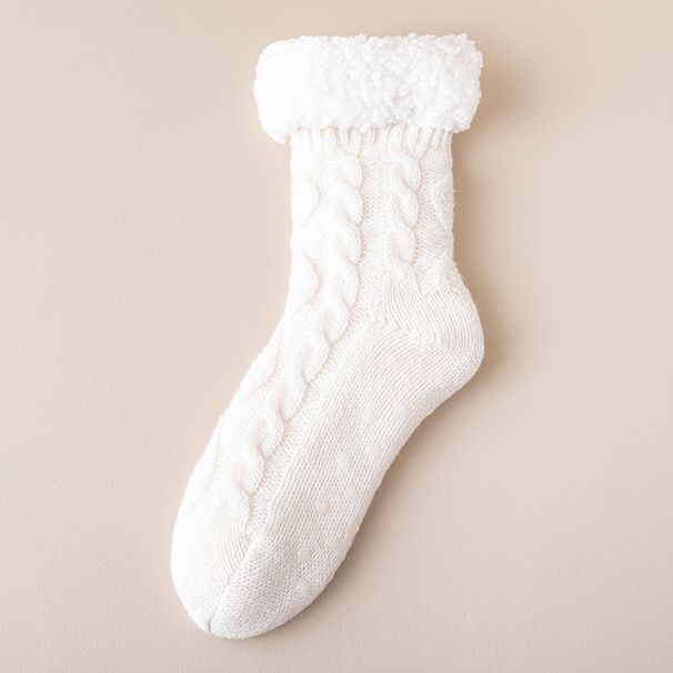 Women's Autumn And Winter Fleece Thickened Lamb Fleece Socks Warm Feet Home Sleeping Warm Socks Plush Floor Socks_voghion.com