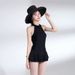 Women's New One-Piece Swimsuit Korean Pure Desire Ins Style Skirt Cover Belly Slimming High-End Backless Hot Spring_voghion.com