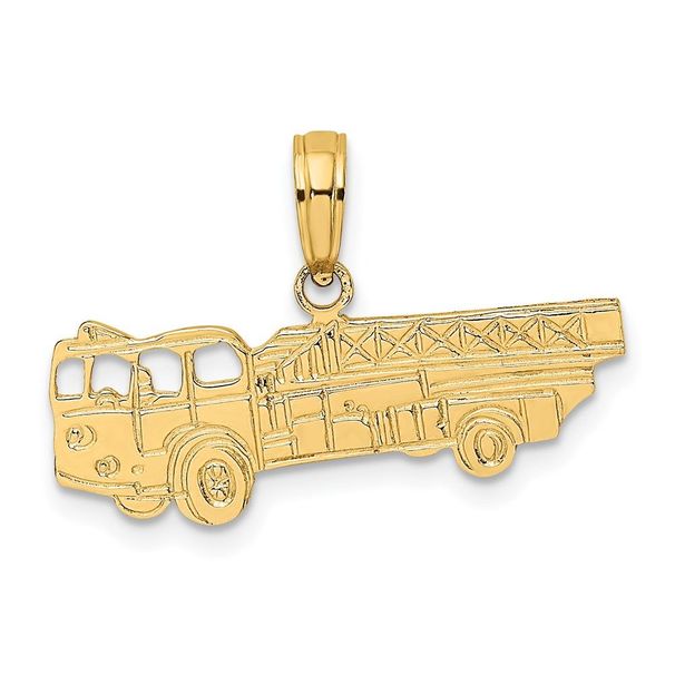 14k Fire Truck Charm_voghion.com
