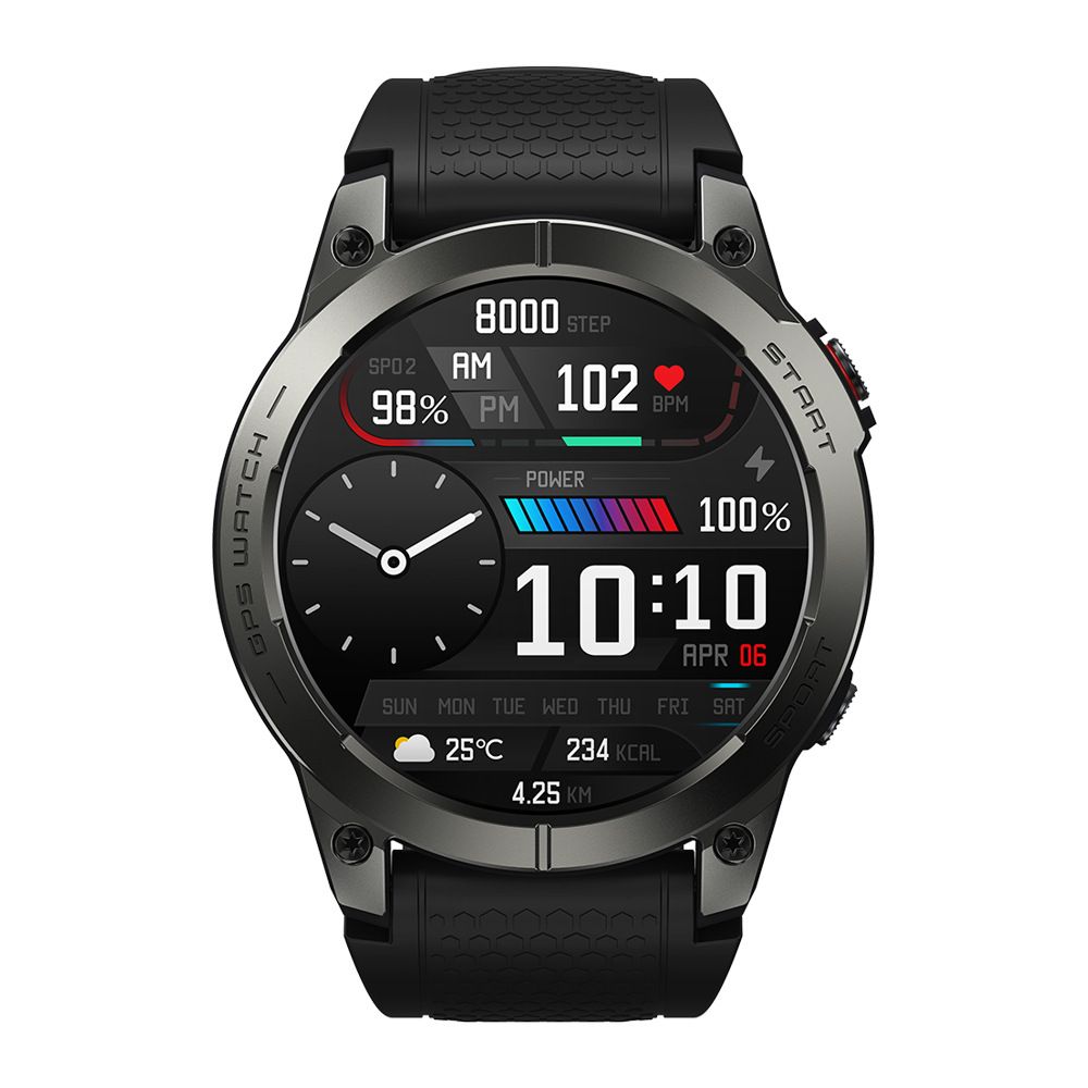Reloj inteligente Zeblaze Stratos 3 con Bluetooth, GPS, pantalla LED y soporte para llamadas_voghion.com