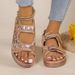Women's Shoes Large Size Thick Soled Velcro Sandals For WomenSmall Fragrance Style Platform Bottom One Line Beach Sandals For Women_voghion.com