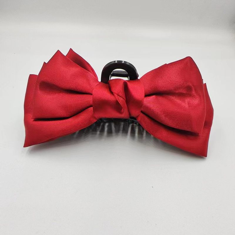 Oversized Black Princess On The Run Double Sided Bow Hairpin For The Back Of The Head Shark Clip Hairpin For Women_voghion.com
