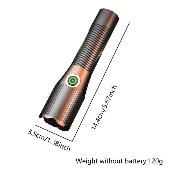 New Zoom High Brightness Flashlight Ultra Bright Portable Rechargeable Outdoor Home Use Hiking Long Range Emergency_voghion.com