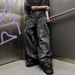 Men's Clothing Jeans Y2k Dark Style Line Design Wide Leg Pants Street Loose Trousers_voghion.com
