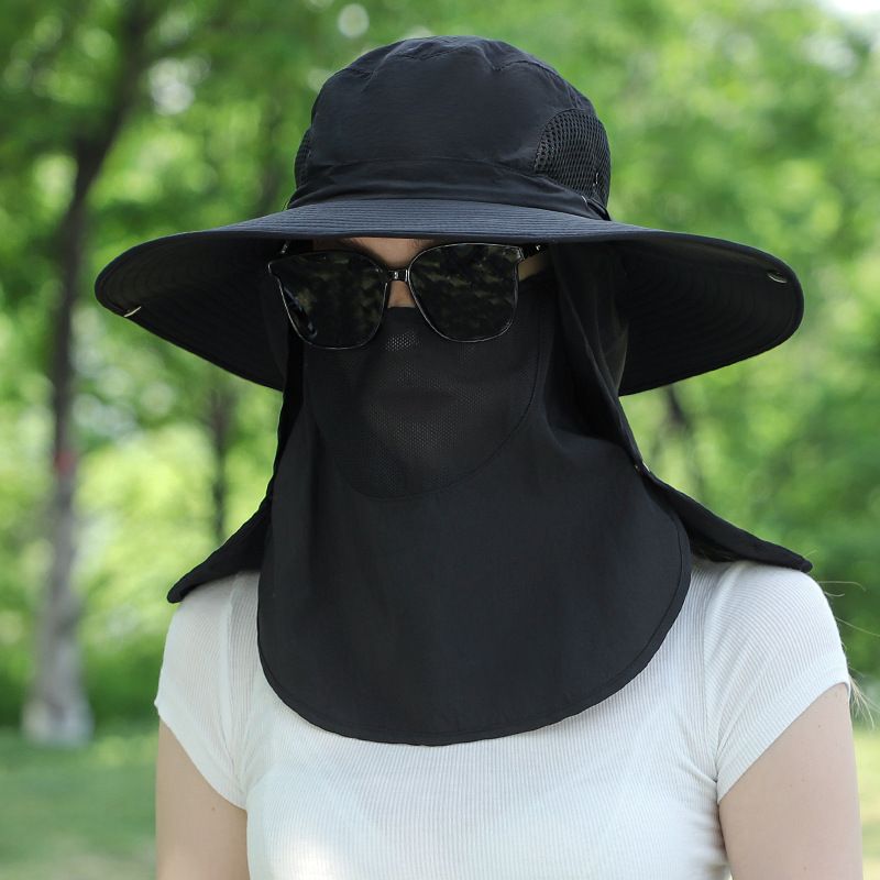 Women's Summer Sun Hat With Full Face & Neck Protection - Wide Brim UPF 50+ Outdoor Cycling Hat (Breathable & Lightweight Design)​_voghion.com