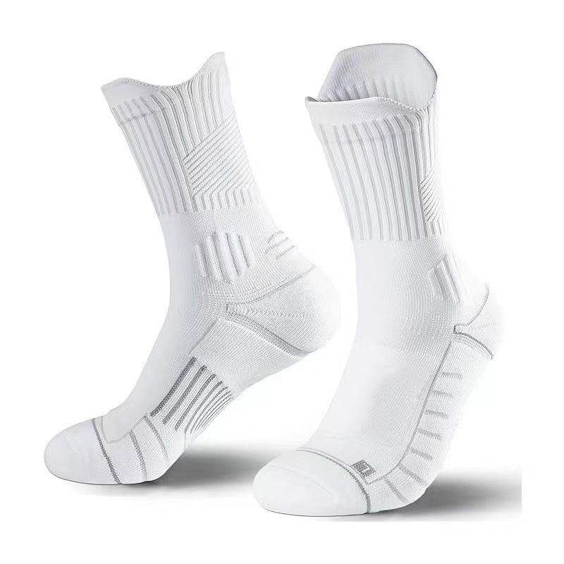 ProLock Basketball Socks - Elite Mid-Calf Performance Socks With Anti-Slip Towel Bottom (Large Size Men's Athletic Socks)_voghion.com