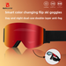 BOLLFO Smart Color Changing Magnetic Flip Ski Double Layer Anti-Fog Protective Glasses For Men And Women Winter_voghion.com