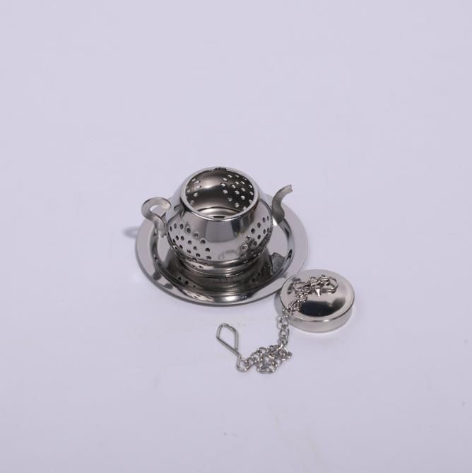 Sitka do herbaty ze stali nierdzewnej z zaparzaczem z haczykami na łańcuszku, filtr do herbaty z blokadą, zaparzacz do przypraw_voghion.com