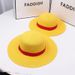 Anime Luffy Straw Hat One Piece Cosplay Sun Protection Hat Parent-child Summer Sun Straw Beach Hat For Men Women_voghion.com