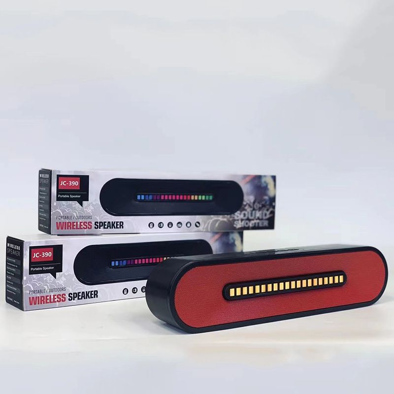 Ny JC-390 lang Bluetooth-højttaler Udendørs Car Home Farverig Subwoofer Desktop Computer Sound System_voghion.com
