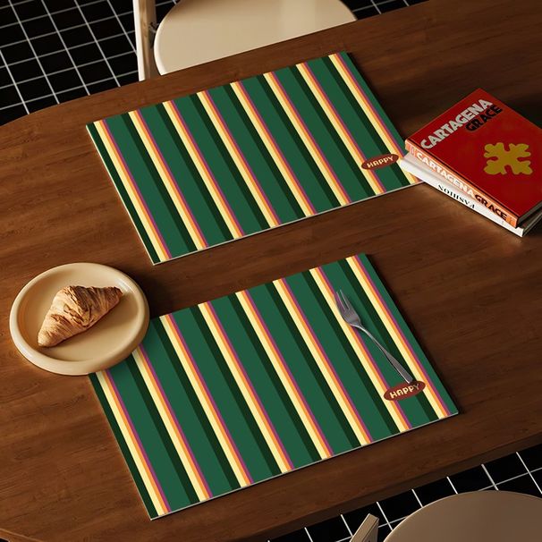 Medieval Table Mat Waterproof Leather Table Mat Oil-proof Washless Small High-temperature Insulation Mat Advanced Western Food Mat_voghion.com