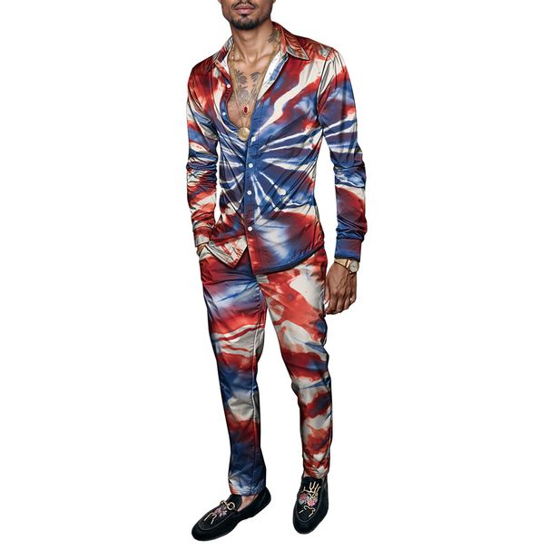 Set di camicie da uomo primavera/estate 2025, con stampa di marca, alla moda, semplice, a maniche lunghe, di alta qualità e comode._voghion.com