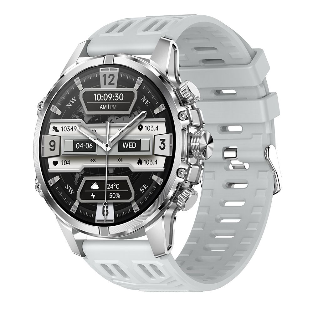 Smartwatch met AMOLED-display en Bluetooth-bellen - Fitnesstracker, hartslagmeter, LED-zaklamp, waterdicht, compatibel met iOS en Android_voghion.com