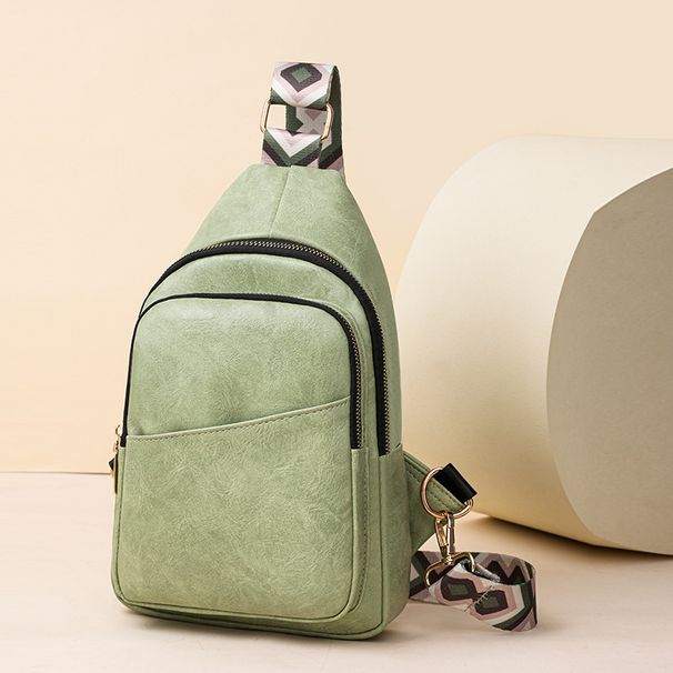 2024 vårnyhet, moderiktig justerbar axelrem för kvinnor, PU Crossbody bröstväska med stor midja_voghion.com