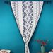 Bohemian Style Printed Linen Curtains - Semi-Sheer Window Drapes For Living Room, Bedroom & More (Sun Triangles/Black Circles/Multi Geo Patterns)_voghion.com