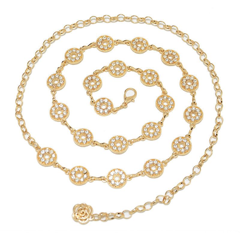New Water Metal Women's Bright Diamond Inlaid Waist Chain_voghion.com
