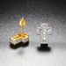 Nuovi orecchini Hip Hop con croce 3D e diamanti per uomo, gioielli per orecchie con micro-intarsi in zirconi placcati colorati_voghion.com