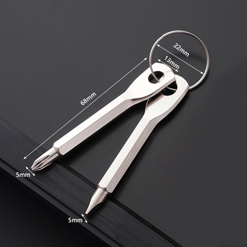 Portable Mini Tools Cross Word Computer Screwdriver Key Chain Accessories Portable Combination Small Tools_voghion.com