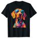 T-shirt con grafica del cane Vizsla, design pop art divertente per uomini e donne, moda casual, 100% cotone, ampia e oversize._voghion.com