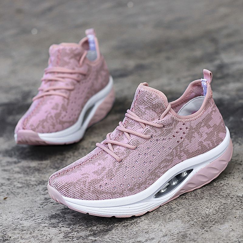 Vrouw basketbal casual schoenen sneakers ondersteunen comfortabel schoeisel stof duurzame boog_voghion.com