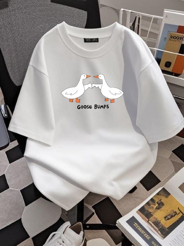 Lustiges Gänsehaut-Enten-Meme, alberner Gänseliebhaber, trendiges Kostüm-T-Shirt, weiche Designerkleidung, lässige Grafik, Sommer, vielseitig, bequem_voghion.com