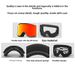 Double Layer Anti-Fog Anti-UV Outdoor Sports Ski Goggles With Snap-On Prescription Lenses_voghion.com