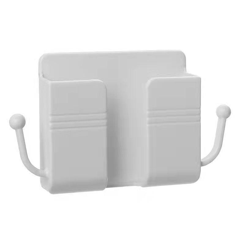 Wall-Mounted Hook For TV Air Conditioner Remote Control Panel Storage Box Bedside Wall Mobile Phone Charging Bracket_voghion.com
