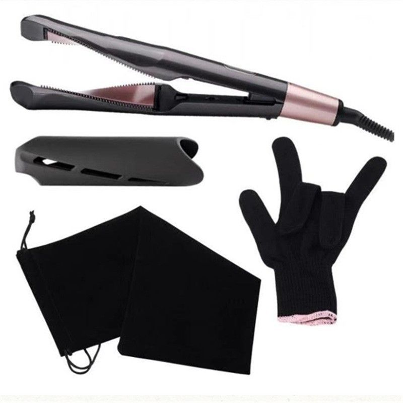 Ferro arricciacapelli e piastra per capelli Spiral Twist - Strumento 2 in 1 per lo styling di capelli ondulati e lisci (rivestimento in ceramica, riscaldamento rapido, anti-groviglio)_voghion.com