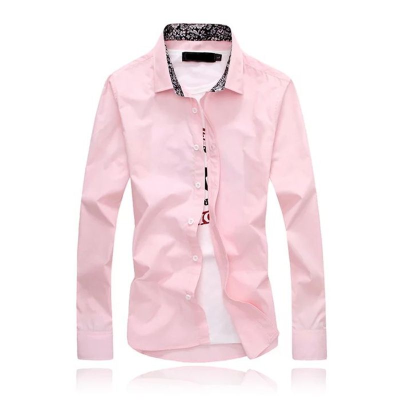 Men's Clothing Business men's shirt long sleeve Korean style slim workwear youth white shirt formal non iron men's shirt_voghion.com