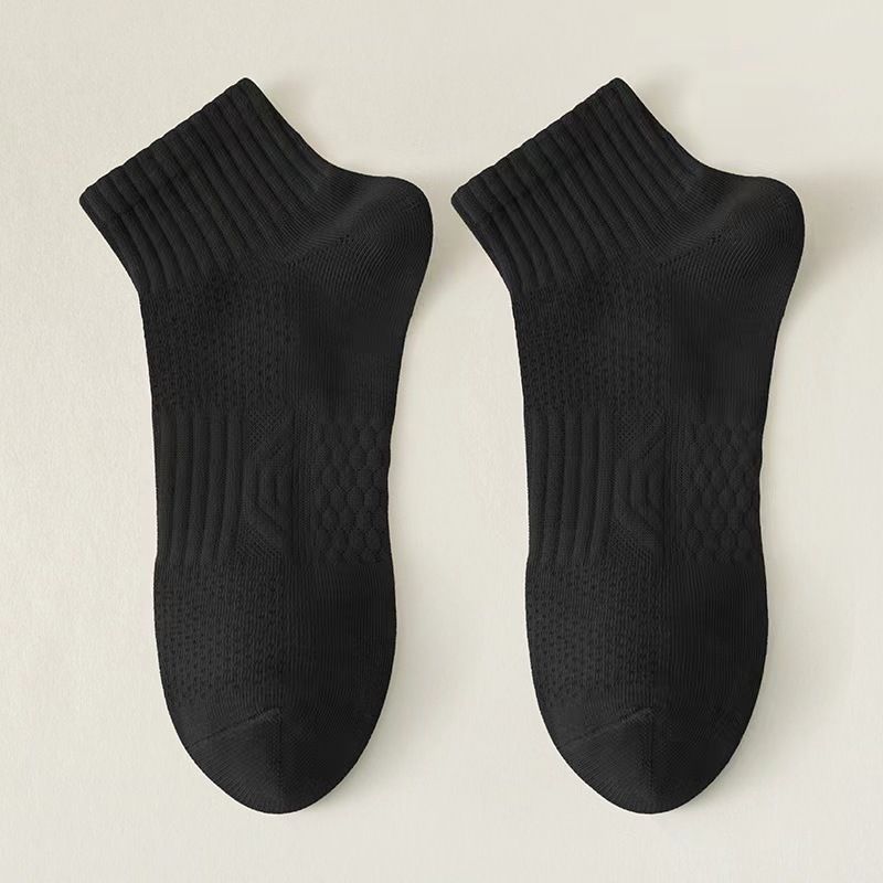 White Socks Men's Short Socks Solid Color Low Top Boat Socks Spring And Summer Deodorant Antibacterial Boys Sports Socks_voghion.com