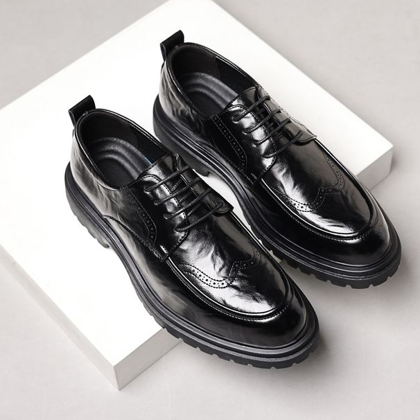 Herren Casual Brogue Hochzeitsschuhe Weiche Sohle Business Formale Leder Oxfords Bequeme Gummisohle Schuhe für Erwachsene_voghion.com