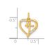 14K Polished Open Heart With Cross CZ Pendant_voghion.com