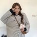 Ragazza Ins Maglietta a righe super popolare per le donne Maglietta interna a maniche lunghe per l'inizio della primavera Stile coreano Abbigliamento esterno alla moda_voghion.com