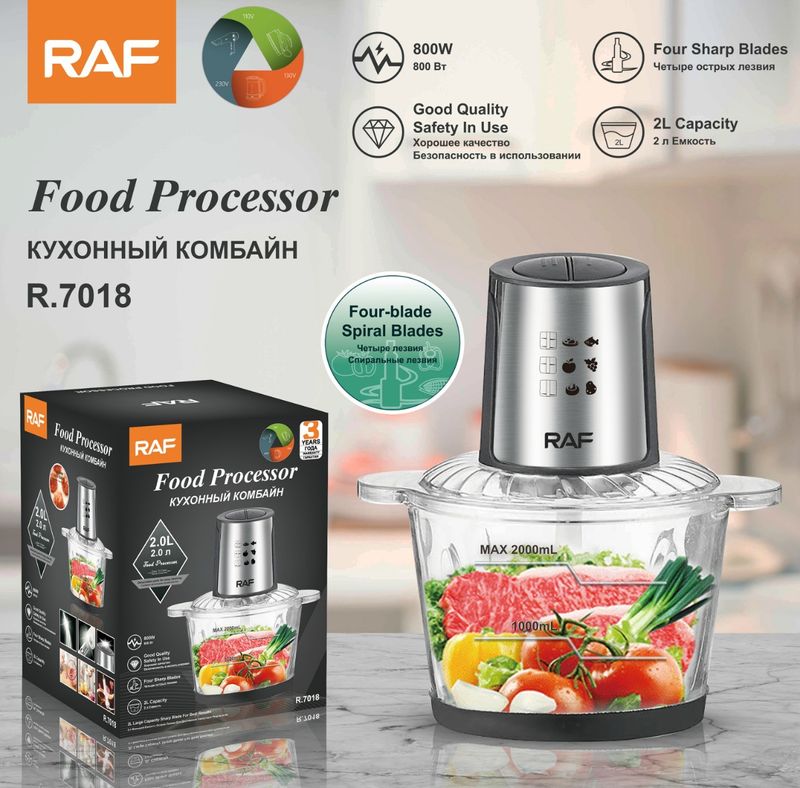 RAF Evropský standard, přeshraniční domácnost, elektrický skleněný mlýnek na filé, šlehač na česnek a maso 2 l_voghion.com