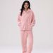 Couple Pajamas Set Shu Cotton Lint Hooded Pajamas Warm Can Be Worn Outside Loungewear Set_voghion.com