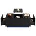 Table basse relevable avec LED, hauteur réglable et extensible, 95 x 48 x 40 cm, table de salon multifonctionnelle avec 2 tiroirs, noire_voghion.com