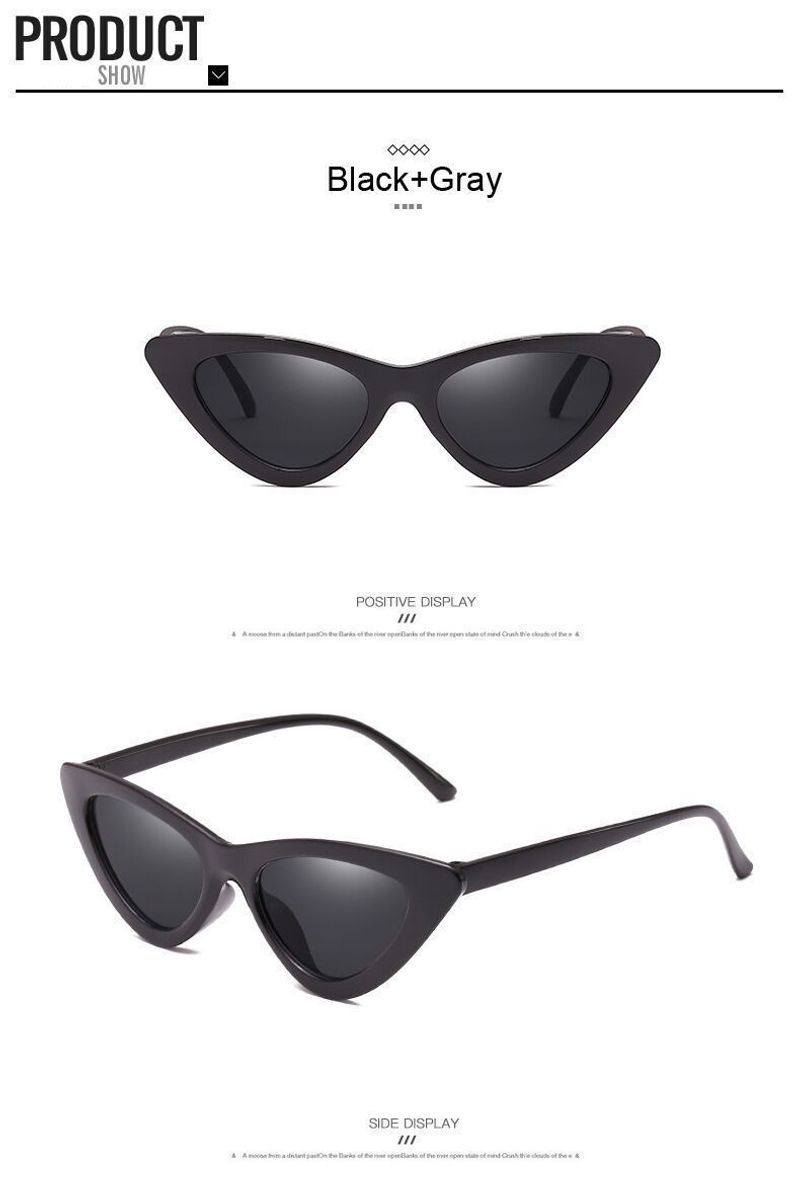 Óculos de sol moda olho de gato Óculos de sol personalidade moda triângulo Óculos de sol senhora_voghion.com