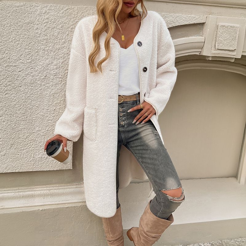 Diyun 2024 Herbst Winter Neue Damen Casual Cardigan Button Pocket Trenchcoat Jacke_voghion.com