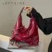 LEFTSIDE Borsa a tracolla con catena da donna, piccola, in pelle PU, tendenza Y2K, con fiocco, 240902_voghion.com