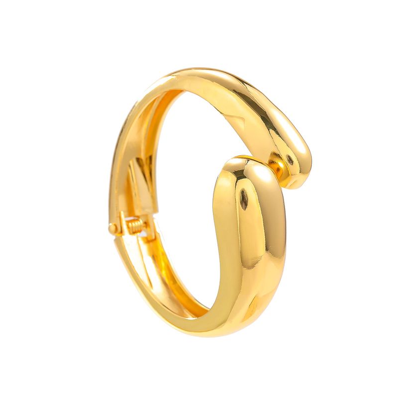 Exaggerated Women's Jewelry Alloy Smooth Light Luxury High-end Open Mirror Bracelet_voghion.com