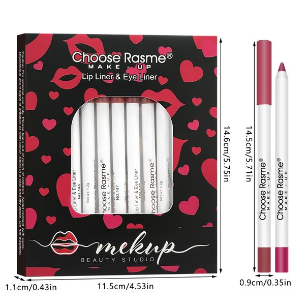 Heißer verkauf matte lippenstift schäumen stift umreißt die lippen natürlich wasserdicht matte matte nude lip liner set_voghion.com